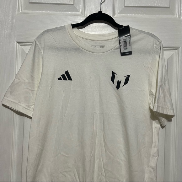 💗 *NWT* Adidas - Men's White Bienvenido a‎ Miami - Messi T-Shirt - Picture 2 of 9
